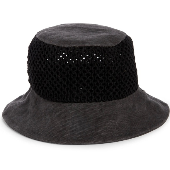 RAG & BONE Nando Mesh Bucket Hat in Black - Women’s One Size - NEW main image 3